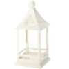 Open Lantern with Round Candle Holder - 12 inches