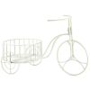 Whimsical White Iron Tricycle Planter