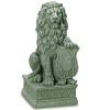 Lion with Shield Garden Statue