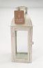Ivory Distressed Metal Candle Lantern - 12.5 inches