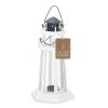 White Wood Lighthouse Candle Lantern