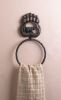 Iron Bear Paw Towel Ring with Cutout