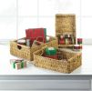 Rectangular Woven Straw Nesting Basket Set