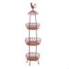 Red Rooster Metal 3-Tier Basket Stand