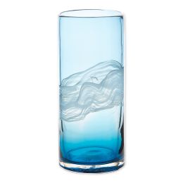 Ocean Wave Glass Cylinder Vase