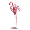 Metal Flamingo Planter - Head Up