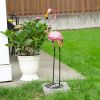 Metal 3-Foot Flamingo Yard Art