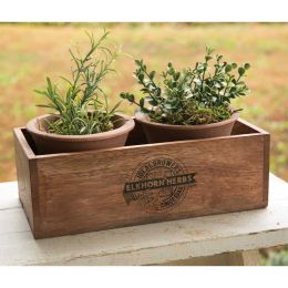 Elkhorn Herbs Planter with Two Pots