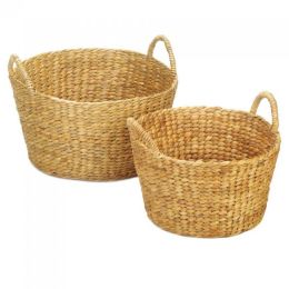 Round Nesting Wicker Basket Set