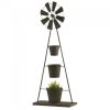 Metal Windmill Plant Stand