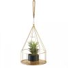 Round Metal Hanging Plant Holder with Rope