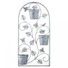 Butterfly Trellis Wall Planter with Metal Pots