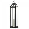 Extra Tall Black Candle Lantern - 30 inches