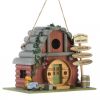 Vintage Winery Log Cabin-Style Bird House