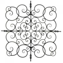 Square Scrolled Iron Wall Plaque