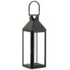 Square Clear Glass Candle Lantern - 15 inches