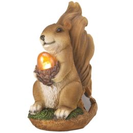 Solar Light-Up Garden Statue (option: Squirrel)
