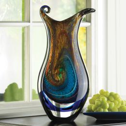 Art Glass Vase (option: Swirled)