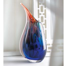 Art Glass Vase (option: Swirling Colors)