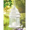 Vine Patterned Glass Garden Lantern