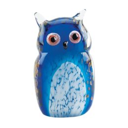 Art Glass Figurine (option: Blue Owl)
