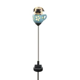 Solar Lighted Garden Stake (option: Dog in a Tea Cup)