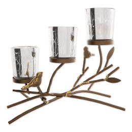 Birds and Branches Tealight Candle Holder (option: Triple Cup)