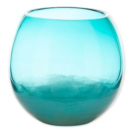 Fish Bowl Style Vase - Aqua Gradient (Size: 7.25 inches)
