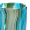Blue Swirls Cylinder Glass Vase