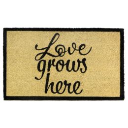 Coir Door Mat (option: Love Grows Here)