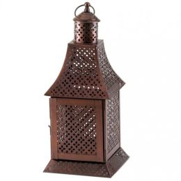 Bronze Candle Lantern (Style: Arched Roof, Size: 14 inches)