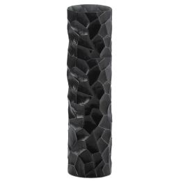 Black Hammered Sheet Metal Vase (Size: 16 inches)