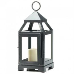 Contemporary Candle Lantern (Color: Silver, Size: 9 inches)