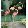 Bright Flamingo Yard Art