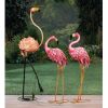 Bright Flamingo Yard Art