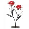 Romantic Red Flower Candle Holder