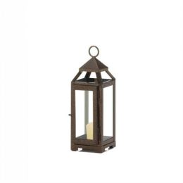 Speckled Copper Candle Lantern (Size: 11 inches)