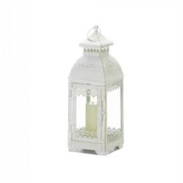 Victorian Style Candle Lantern (Color: White, Size: 13 inches)