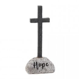 Stone and Cross Figurine (option: Hope)